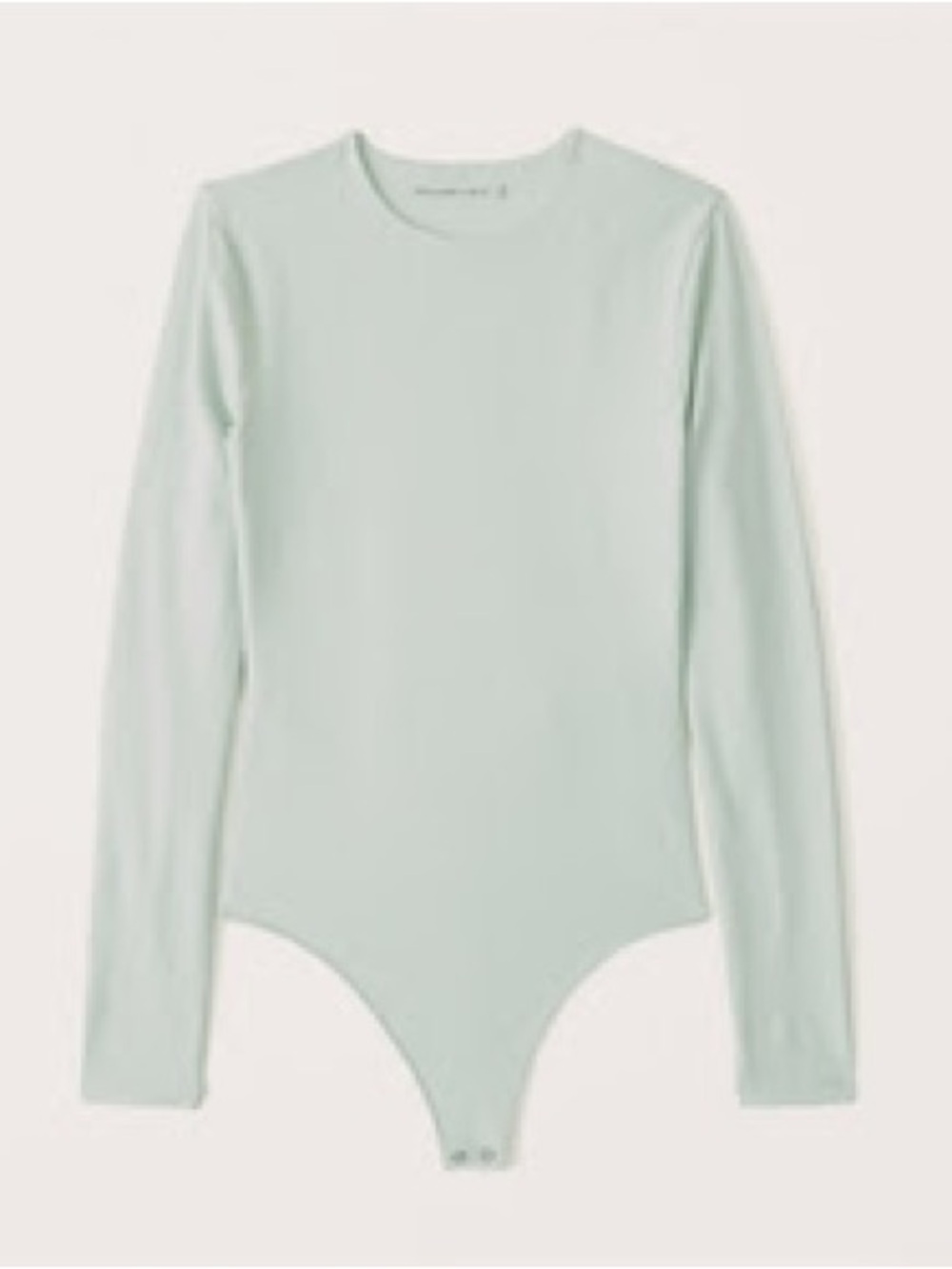 Abercrombie & Fitch Mint Green Long Sleeve Bodysuit L 🤍 Soft A&F Basic